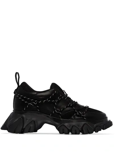 Angel Chen Black Dragon Teeth Leather Sneakers