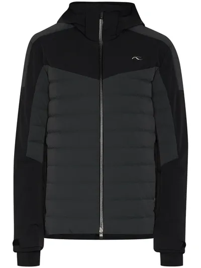 Kjus Grey Sight Line Padded Jacket In Black