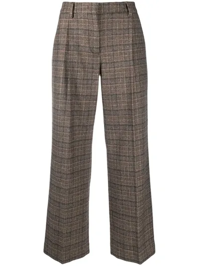 Lardini Grey And Brown Wool Blend Trousers