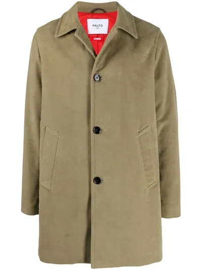 Paltò Long-sleeve Lightweight Coat In Green