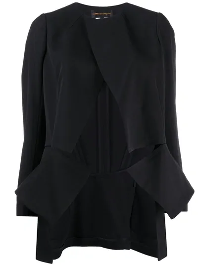 Comme Des Garçons Cut Out Panelled Blazer In Black