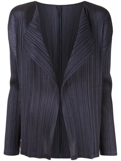 Issey Miyake Pleated Lightweight Blazer In Black