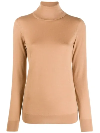 Loro Piana Piuma Turtle Neck Jumper. In Brown