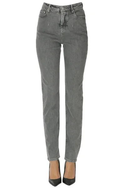 Alberta Ferretti High Rise Jeans In Grey