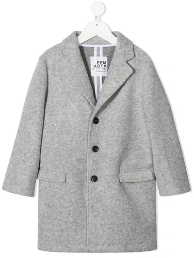 Paolo Pecora Kids Coat For Boys In Grey