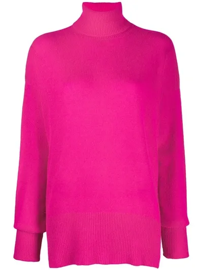 Maison Flaneur Cashmere Roll-neck Jumper In Pink