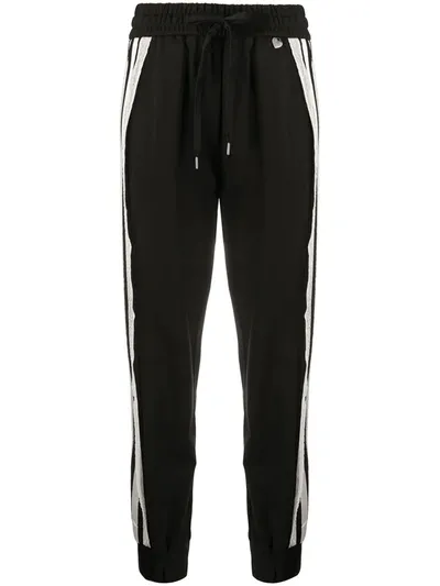 Twinset Side-stripe Tracksuit Bottoms In Black