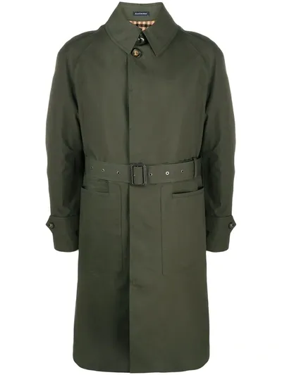 Lardini Belted Waist Coat In Green