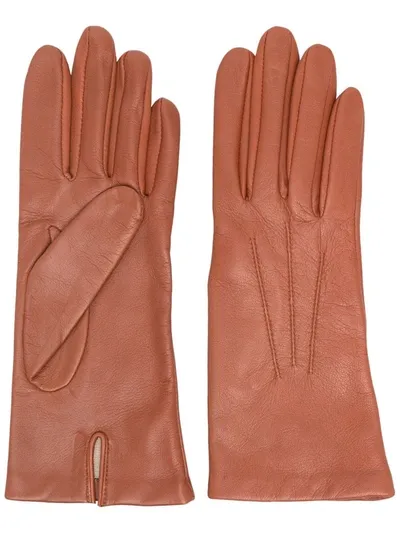 Dents Leather Gloves With Cashmere Lining In Cognac