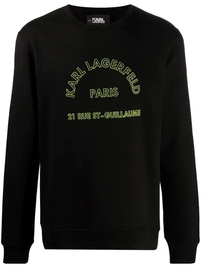 Karl Lagerfeld Rue St-guillaume Sweatshirt In Black