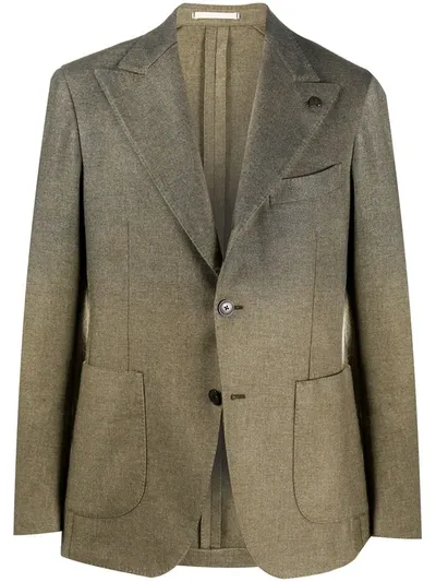 Gabriele Pasini Spray-painted Tailored Blazer In Green