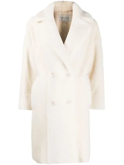 Urbancode Spread Collar Coat In White