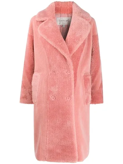 Urbancode Spread Collar Coat In Pink