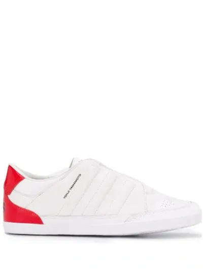 Y-3 Contrast Heel-counter Sneakers In White