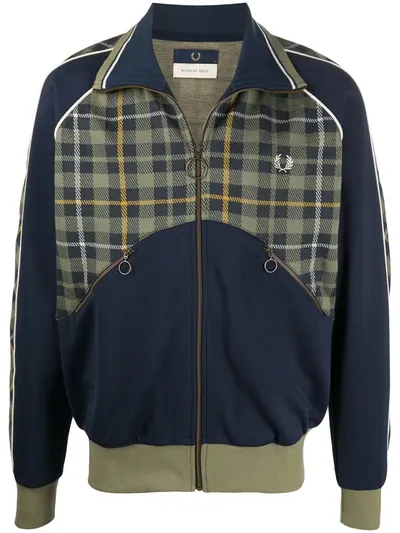 Fred Perry Contrast-panel Light Jacket In Blue