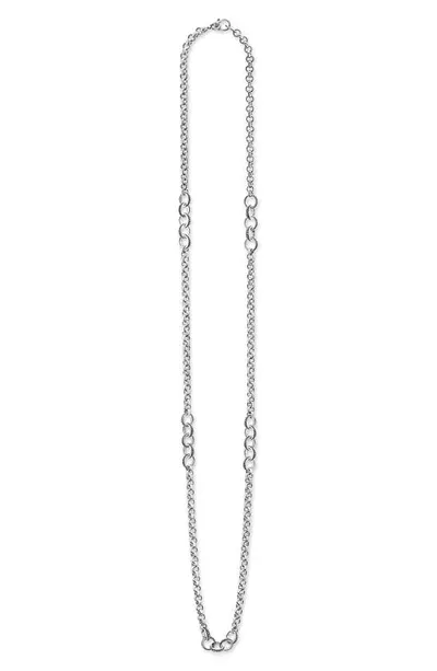 Lagos Enso Ring Station Necklace In Silver