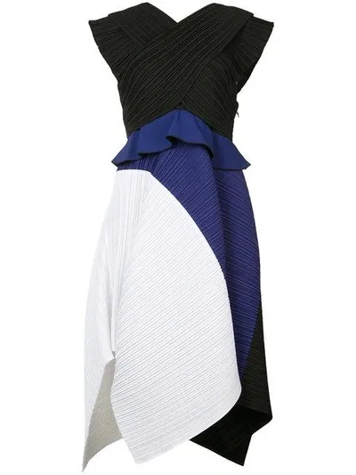 Proenza Schouler Color Block Dress In Black