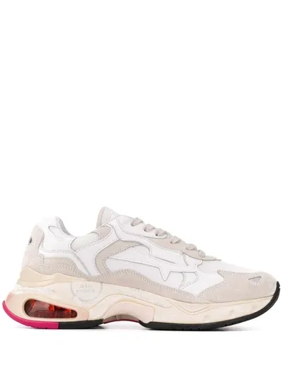 Premiata Sharky Sneakers In White Leather