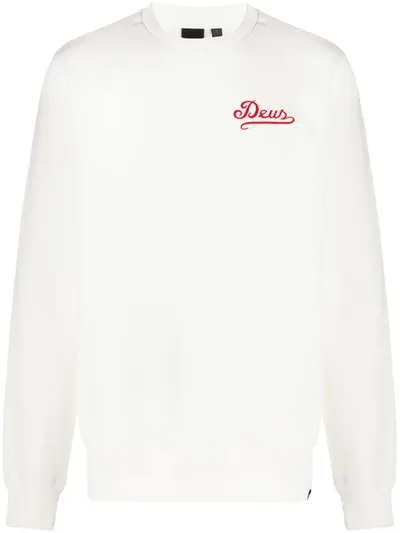 Deus Ex Machina Logo Print Sweatshirt In White