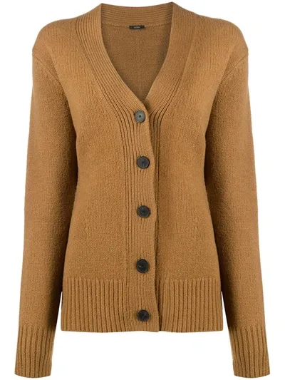 Joseph V-neck Cardigan In Brown