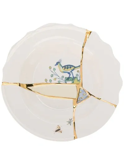 Seletti Kintsugi Dessert Plate (24cm) In White