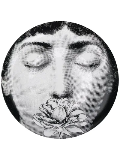 Fornasetti Illustrated Plate In Black