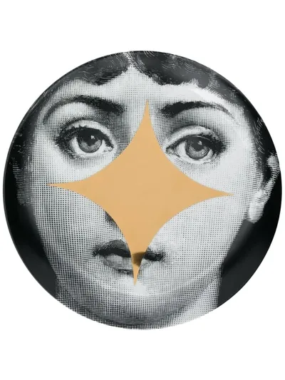 Fornasetti T&v 'diamante' Wall Plate In White