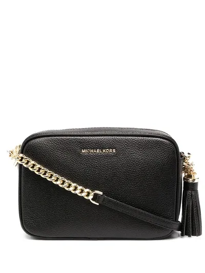 Michael Kors Tassel Applique Zip-around Camera Bag In Black