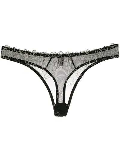 Gilda & Pearl All That Glitters Thong In Black