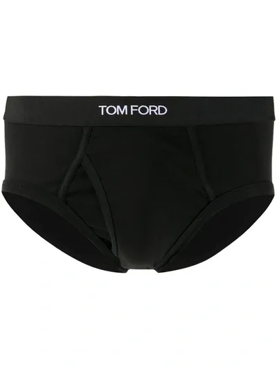 Tom Ford Black Logo Waistband Briefs