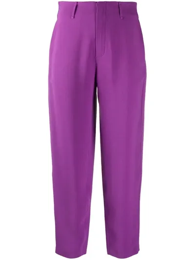 Federica Tosi Cropped Trousers In Purple