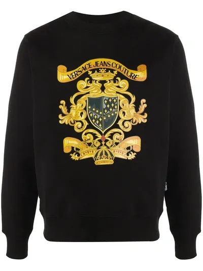 Versace Jeans Couture Crewneck Sweatshirt In Black