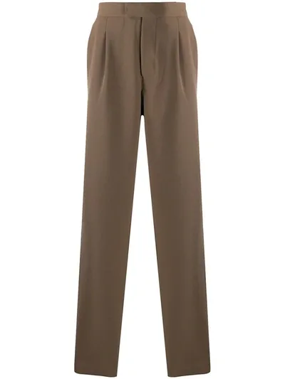 Nanushka Straight-leg Trousers In Brown