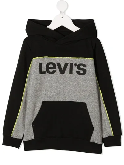 Levi's Kids' Big Boys Colorblock Hoodie In Black