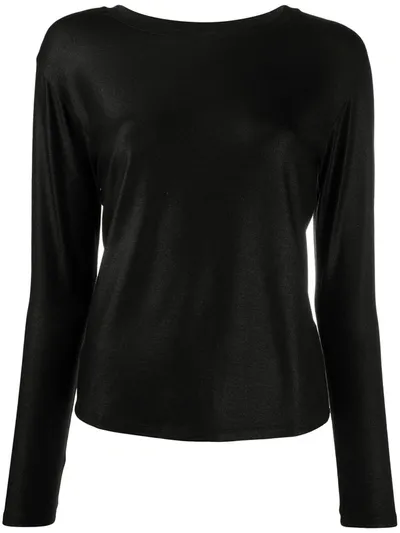 Majestic Long-sleeve Jumper In Black