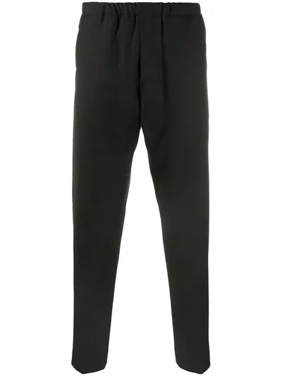 Nine In The Morning High-waisted Straight Leg Trousers In Black