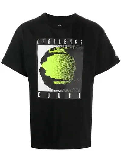 Nike Challenge Court Print T-shirt In Black