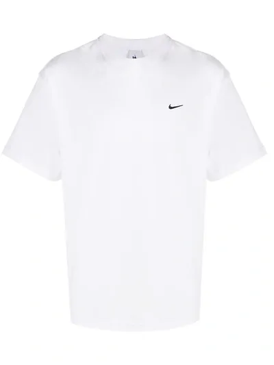 Nike Logo-embroidered T-shirt In White