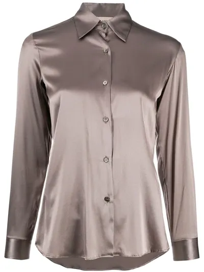 Blanca Vita Silk Shirt In Neutrals