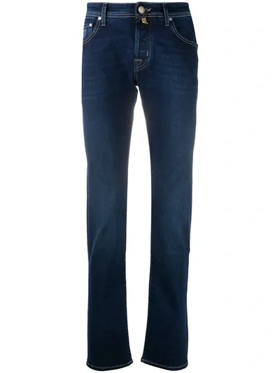 Jacob Cohen Mid-rise Straight-leg Jeans In Blue