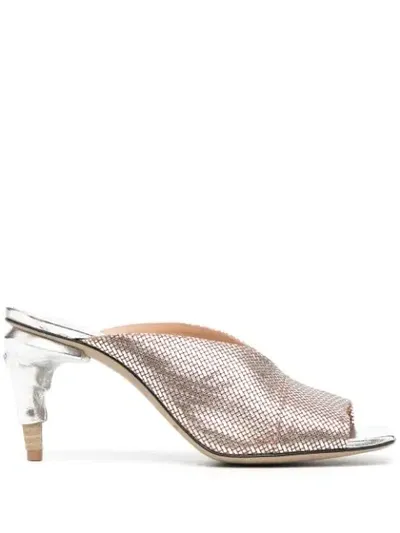 Officine Creative Raimonde Metallic Mules In Silver