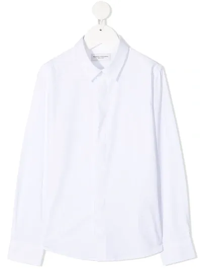 Paolo Pecora Kids' Classic Button-up Shirt In White