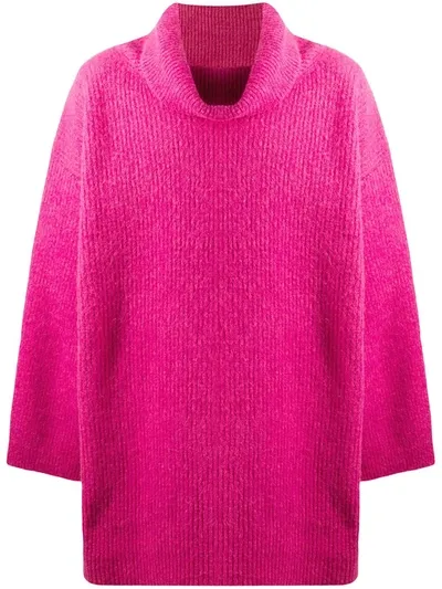 Marni Oversize Roll Neck Jumper In Pink