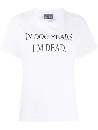 Ashley Williams Slogan-print Short-sleeved T-shirt In White