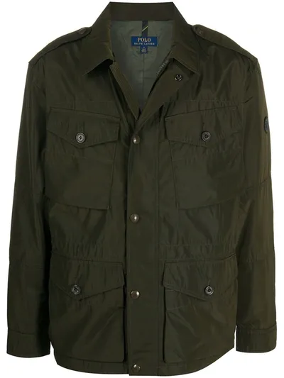 Polo Ralph Lauren Water Repellent Utility Jacket In Company Olive