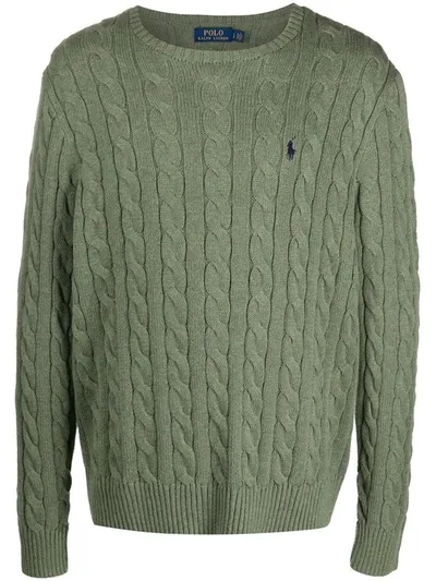 Polo Ralph Lauren Cable Knit Jumper In Green