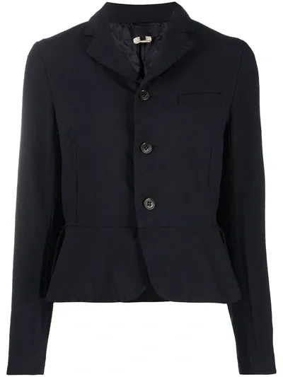 Comme Des Garcons Girl Single-breasted Peplum Blazer In Black