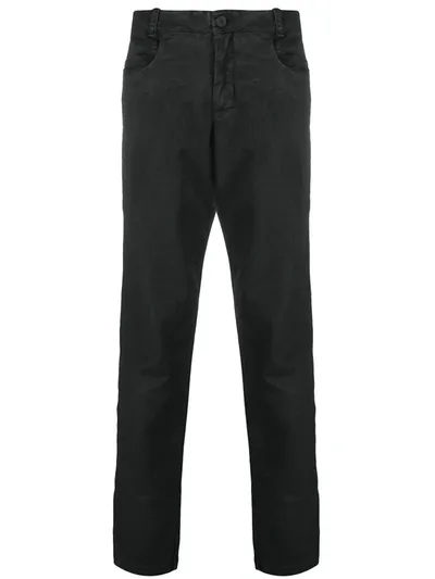 Transit Slim-fit Washed Trousers In Black