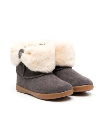 Ugg Kids' Shearling Ankle Boots In Grey