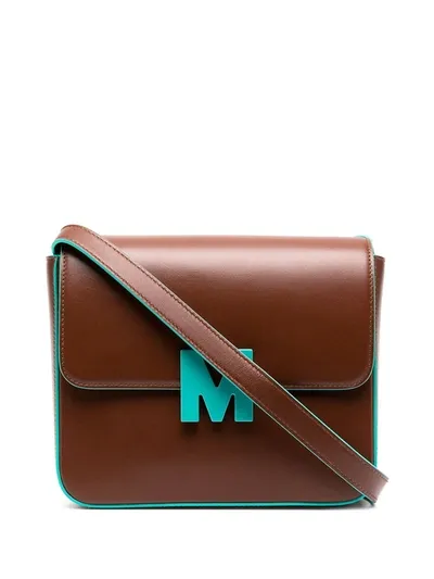 Msgm M Box Shoulder Bag In Brown